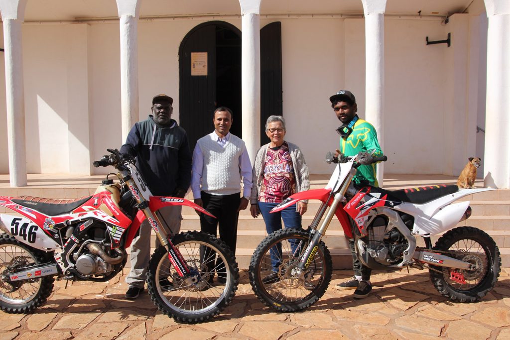 Riders with Fr Prakash and Sr Liz